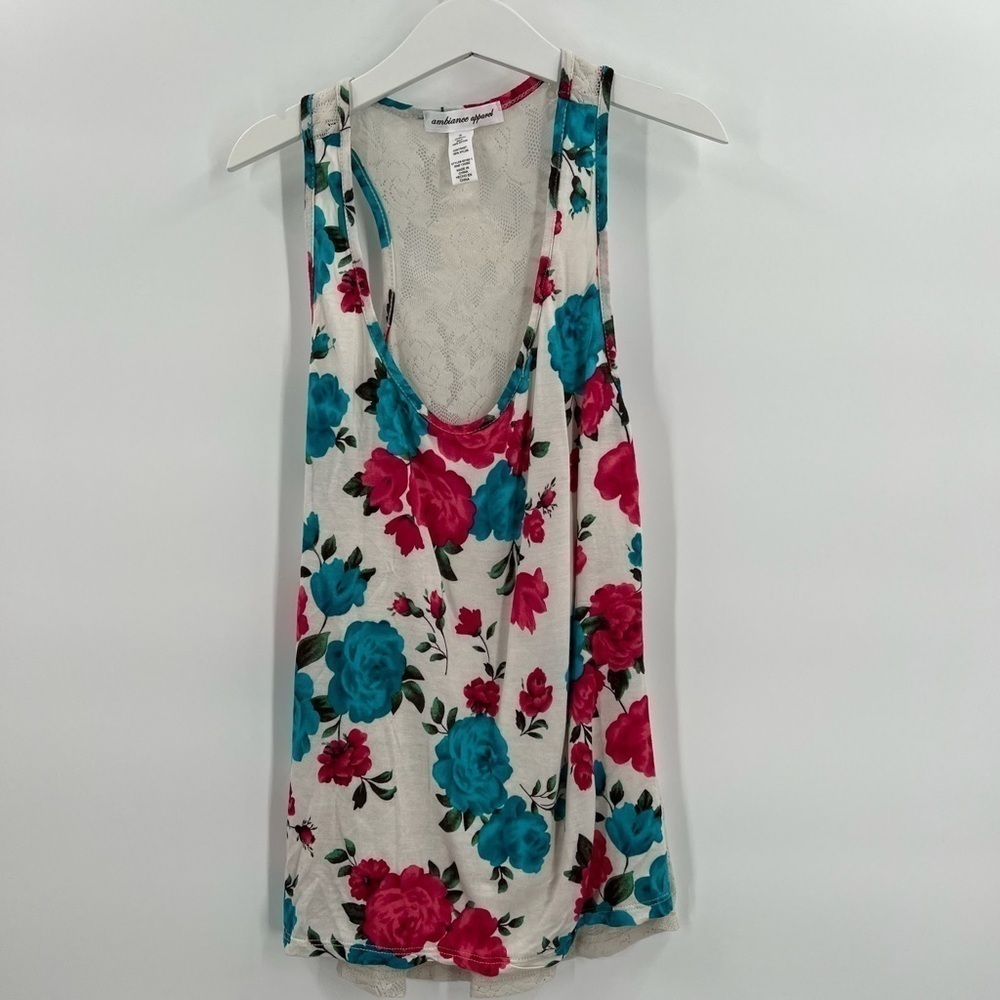 Floral Lace Tank Top Small